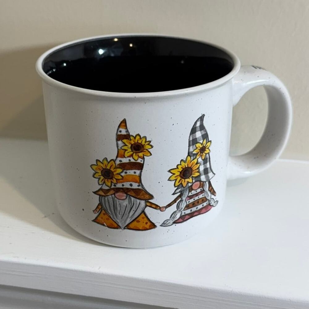Heartland Hive Gnome Mug There's Gnomebody Like You Sunflower Camper Cup